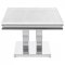 Kerwin Coffee Table 708538 White & Chrome by Coaster w/Options