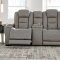 Man-Den Power Motion Sofa 85305 in Gray by Ashley w/Options