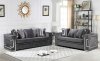 LCL-015 Sofa & Loveseat Set in Gray Velvet