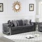 LCL-015 Sofa & Loveseat Set in Gray Velvet