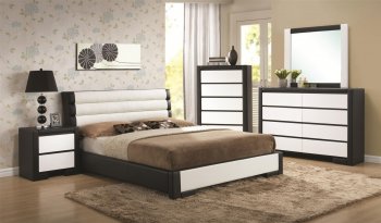 203331 Kimball Bedroom in Black & White by Coaster w/Options [CRBS-203331 Kimball]