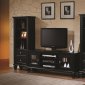 702250 TV Stand in Black by Coaster w/Optional Media Towers