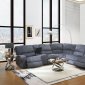 Saul Power Motion Sectional Sofa 53985 in Blue Denim by Acme