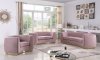 Julian Sofa 620 in Pink Velvet Fabric by Meridian w/Options