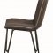 Chambler 130084 Set 4 of Dining Chairs in Brown Leatherette