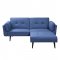 Nafisa Adjustable Sofa & Ottoman LV00823 in Blue Fabric by Acme