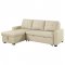 Dafina Sectional Sofa LV01054 in Beige Fabric by Acme w/Sleeper