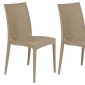 Weave Set of 4 Indoor/Outdoor Chairs MC19TP - Taupe - LeisureMod