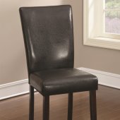 104225 Dining Chairs Set of 4 Dark Brown Leatherette by Coaster