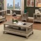 Letitia Coffee & 2 End Tables Set CM4705 in Silver w/Options