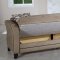 Rainbow Dark Beige Fabric Living Room Sleeper Sofa w/Storage