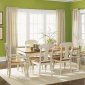 Bisque & Natural Pine Finish Formal Dining Table w/Options