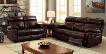 Kinsley Reclining Sofa CM6983 in Brown Top Grain Leather Match [FAS-CM6983 Kinsley]