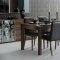 Brown Finish Modern Dining Table w/Optional Items