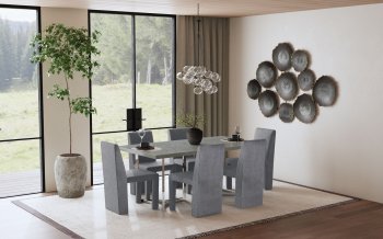 Sterling Dining Set 5Pc 108121 in Gray by Coaster [CRDS-108121 Sterling]