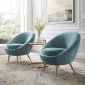 Circuit Accent Chair Set of 2 in Light Blue Velvet by Modway