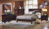 Merlot Finish Modern 5Pc Bedroom Set w/Curved Side Design