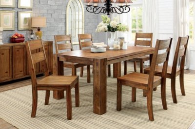 Frontier CM3603T Dining Table 5Pc Set in Dark Oak w/Options