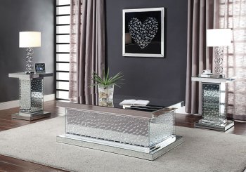 Nysa Coffee Table 81410 in Mirror by Acme w/Options [AMCT-81410-Nysa]