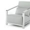 Erika Chair in Gray Leather w/Optional Ottoman by Whiteline