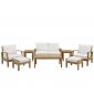 Marina Outdoor Patio Sofa 8Pc Set in Solid Wood by Modway