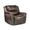 Dawson Power Reclining Sofa Set in Brown Leather Match