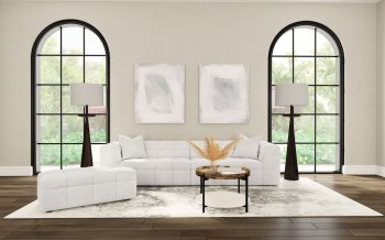 Everly Extra Long Sofa 504850 in Off-White Boucle by Coaster [CRS-504850 Everly]