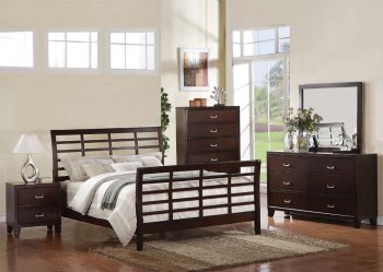 Espresso Finish Preston Transitional Bedroom w/Options By Acme [AMBS-20080 Preston]