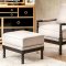 Sybil CM-AC6140 Accent Chair & Ottoman Set in Beige