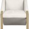 Rivet Accent Chair 593 in Cream Velvet by Meridian