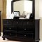 Castor Bedroom CM7590BK in Black w/Storage Footboard w/Options