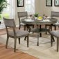 Leeds 5Pc Transitional Dining Room Set CM3387RT in Gray