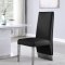 Porsha Dining Chair 750 Set of 2 Black Faux Leather by Meridian