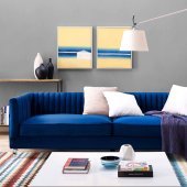 Aviator Sofa TOV-S101 in Navy Velvet Fabric by TOV Furniture