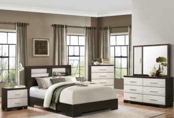 Pell Bedroom 1967 5Pc Set in Espresso & White by Homelegance [HEBS-1967W-Pell]