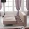 Beige Plush Textured Fabric Modern Sofa Bed w/Storage