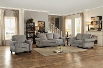 Cornelia Sofa & Loveseat Set 8216SD in Sand Fabric - Homelegance [HES-8216SD Cornelia]