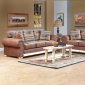 Saddle Fabric Traditional Sofa & Loveseat Set w/Options