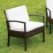 Makenna Outdoor Patio CM-OS2119 4Pc Set in White & Espresso