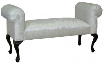 Excitement Pearl Fabric Elegant Traditional Bench [PMBC-4040-Pearl]