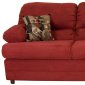 Burgundy Fabric Modern Sofa & Loveseat Set w/Optional Items