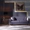 FD516 Sofa Bed & Loveseat Set in Gray Fabric by FDF