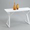 8719 Self-Storing Extension Sofa Table in White by Chintaly