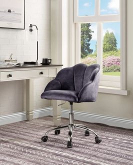 Rowse Office Chair OF00118 in Dark Gray Velvet by Acme