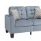 Latana Sofa & Loveseat 9957GY in Gray Fabric by Homelegance