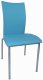 Blue Bonded Leather Set of 4 Modern Dining Chairs