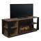 Arlo Electric Fireplace Media Console Walnut by Dimplex w/Logs