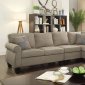 Rhian Sectional Sofa CM6329LG in Light Gray Linen-Like Fabric