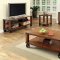 Broadus I CM4227 Coffee Table & 2 End Table 3Pc Set in Dark Oak