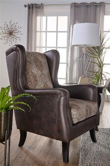 Elmbrook Accent Chair 903080 in Light Brown & Brown by Coaster